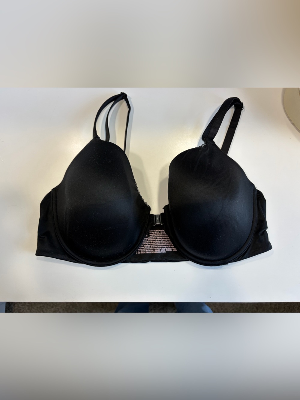 Victoria's Secret Front Clasp Black Molded Full Coverage Bra